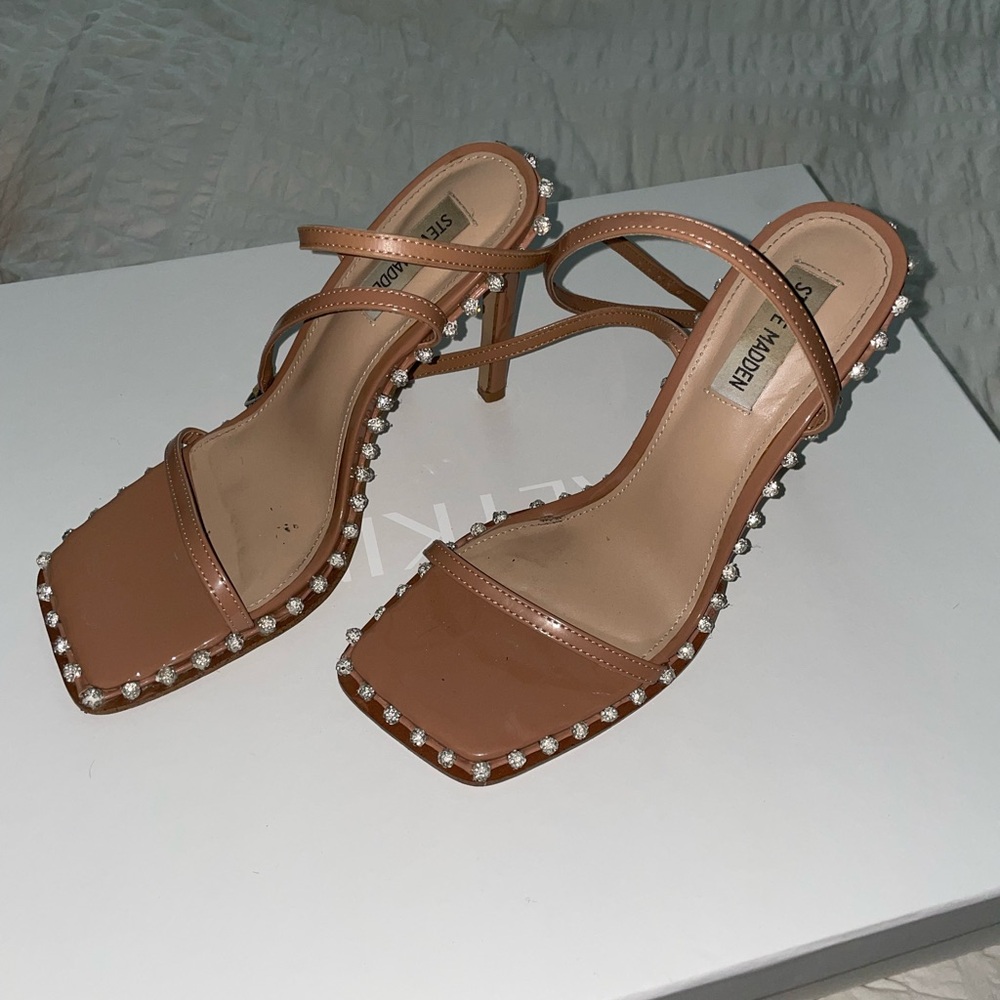 Steve Madden Women's Zelle Heeled Sandal Camel - Picture 6 of 16